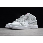 AIR JORDAN 1 MID GS WHITE GREY PINK 555112-012