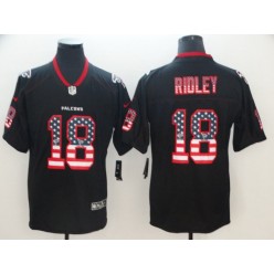 Atlanta Falcons #18 Calvin Ridley Black USA Flag Fashion Limited Nike NFL Men Jersey