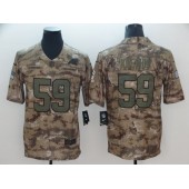 Carolina Panthers #59 Luke Kuechly Camo Salute To Service Limited Nike NFL Men Jersey