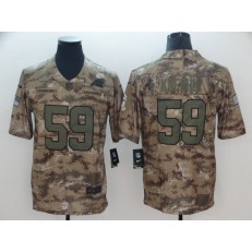 Carolina Panthers #59 Luke Kuechly Camo Salute To Service Limited Nike NFL Men Jersey