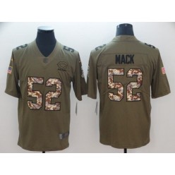 Chicago Bears #52 Khalil Mack Olive Camo Salute To Service Limited Nike NFL Men Jersey