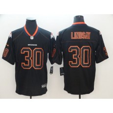 Denver Broncos #30 Phillip Lindsay Black Shadow Legend Limited Nike NFL Men Jersey