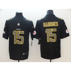 Kansas City Chiefs #15 Patrick Mahomes Black Impact Rush Limited Nike NFL Men Jersey