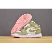 AIR JORDAN 1 MID GS GREEN WHITE PINK 555112-225