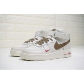 NIKE AIR FORCE 1 HI CREAM BROWN RED 808788-995