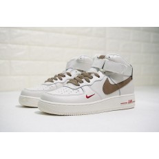 NIKE AIR FORCE 1 HI CREAM BROWN RED 808788-995