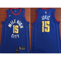Denver Nuggets #15 Nikola Jokic Blue Nike Swingman Jersey