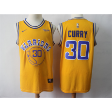 Golden State Warriors #30 Stephen Curry Gold Nike Swingman Jersey