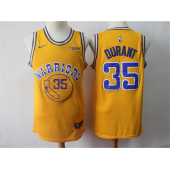 Golden State Warriors #35 Kevin Durant Gold Nike Swingman Jersey