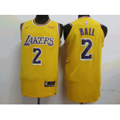 Los Angeles Lakers #2 Lonzo Ball Gold 2018-19 Nike Authentic Jersey
