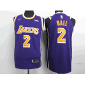 Los Angeles Lakers #2 Lonzo Ball Purple 2018-19 Nike Authentic Jersey