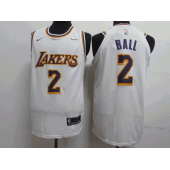 Los Angeles Lakers #2 Lonzo Ball White 2018-19 Nike Authentic Jersey