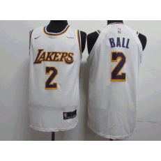 Los Angeles Lakers #2 Lonzo Ball White 2018-19 Nike Authentic Jersey