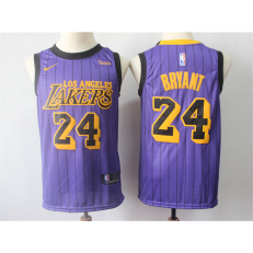 Los Angeles Lakers #24 Kobe Bryant Purple 2019 City Edition Nike Swingman Jersey