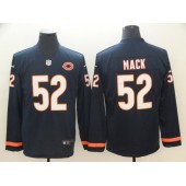 Chicago Bears #52 Khalil Mack Navy Therma Long Sleeve Nike NFL Men Jersey