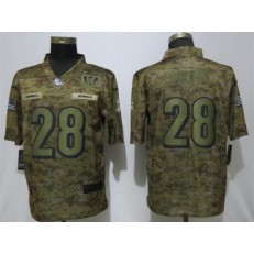 Cincinnati Bengals #20 Joe Mixon Camo Salute To Service Limited Nike NFL Men Jersey