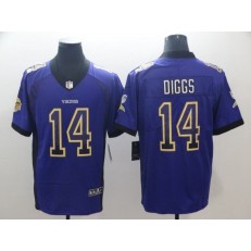 Minnesota Vikings #14 Stefon Diggs Purple Drift Fashion Limited Nike NFL Men Jersey
