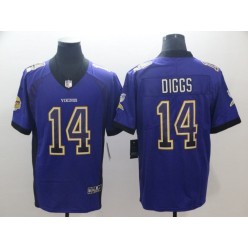 Minnesota Vikings #14 Stefon Diggs Purple Drift Fashion Limited Nike NFL Men Jersey