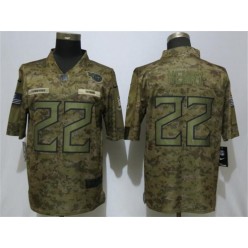 Tennessee Titans #22 Derrick Henry Camo Salute To Service Limited Nike NFL Men Jersey
