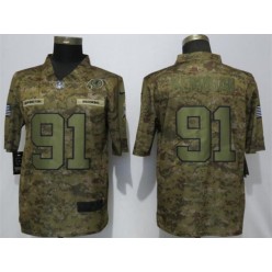 Washington Redskins #91 Ryan Kerrigan Camo Salute To Service Limited Nike NFL Men Jersey