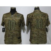 Women Nike Chicago Bears #10 Mitchell Trubisky Camo Salute To Service Limited Jersey
