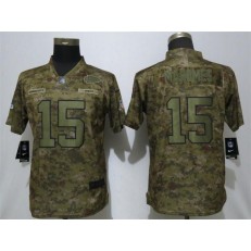 Women Nike Kansas City Chiefs #15 Patrick Mahomes Camo Salute To Service Limited Jersey