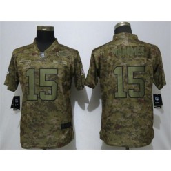 Women Nike Kansas City Chiefs #15 Patrick Mahomes Camo Salute To Service Limited Jersey