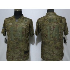 Women Nike Minnesota Vikings #14 Stefon Diggs Camo Salute To Service Limited Jersey