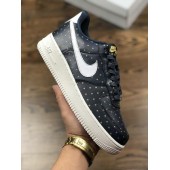 NIKE AIR FORCE 1 LOW DARK BLUE GOLD WHITE AT0062-401