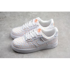 NIKE WMNS AIR FORCE 1 LOW WHITE ORANGE AT0062-181