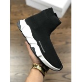 BALENCIAGA SPEED STRETCH-KNIT MID SNEAKERS BLACK