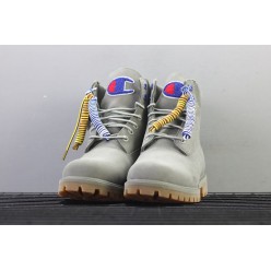 TIMBERLAND x CHAMPION 6 INCH MENS BOOTS A1UC8 GREY