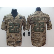Carolina Panthers #22 Christian McCaffrey Camo Salute To Service Limited Nike NFL Men Jersey