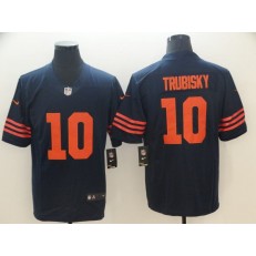Chicago Bears #10 Mitchell Trubisky Navy Throwback Vapor Untouchable Player Limited Nike NFL Men Jersey