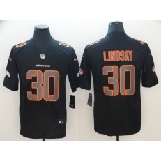 Denver Broncos #30 Phillip Lindsay Black Impact Rush Limited Nike NFL Men Jersey