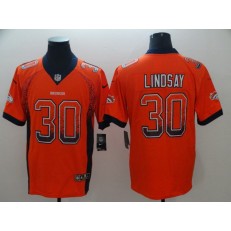 Denver Broncos #30 Phillip Lindsay Orange Drift Fashion Limited Nike NFL Men Jersey