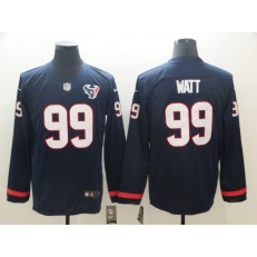 Houston Texans #99 J.J. Watt Navy Therma Long Sleeve Nike NFL Men Jersey