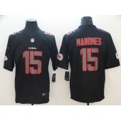 Kansas City Chiefs #15 Patrick Mahomes Black Impact Rush Limited Nike NFL Men Jersey