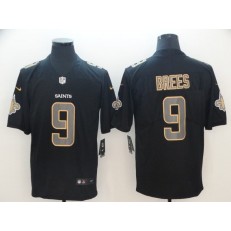 New Orleans Saints #9 Drew Brees Black Impact Rush Limited Nike NFL Men Jersey