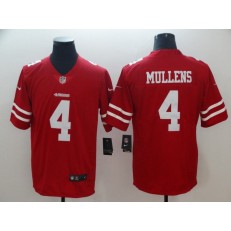 San Francisco 49ers #4 Nick Mullens Red Vapor Untouchable Limited Nike NFL Men Jersey