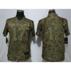 Women Nike Buffalo Bills #17 Josh Allen Camo Salute To Service Limited Jersey