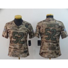 Women Nike Chicago Bears #52 Khalil Mack Camo Salute To Service Limited Jersey