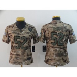 Women Nike Chicago Bears #52 Khalil Mack Camo Salute To Service Limited Jersey