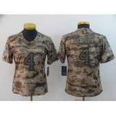 Women Nike Dallas Cowboys #4 Dak Prescott Camo Salute To Service Limited Jersey