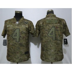 Women Nike Houston Texans #4 Deshaun Watson Camo Salute To Service Limited Jersey