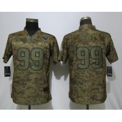 Women Nike Houston Texans #99 J.J. Watt Camo Salute To Service Limited Jersey