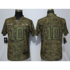 Women Nike Kansas City Chiefs #10 Tyreek Hill Camo Camo Salute To Service Limited Jersey