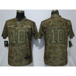Women Nike Kansas City Chiefs #10 Tyreek Hill Camo Camo Salute To Service Limited Jersey