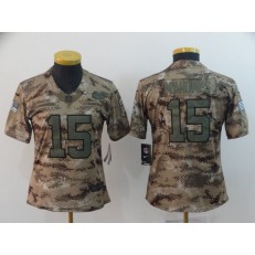 Women Nike Kansas City Chiefs #15 Patrick Mahomes Camo Salute To Service Limited Jersey