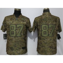 Women Nike Kansas City Chiefs #87 Travis Kelce Camo Camo Salute To Service Limited Jersey